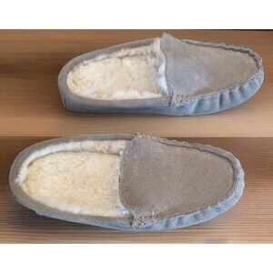 Emu Australia Ridge Shearling Lined Slippers Moccasins Beige SIZE Men 7 Women 9